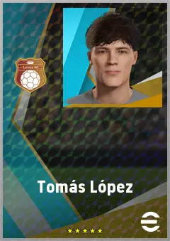 Tomás López eFootball 2026 player card, 63 OVR CB