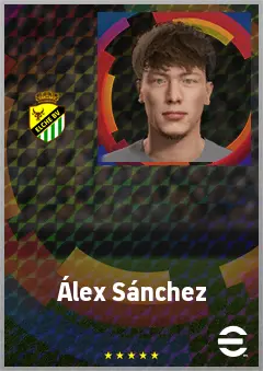 Álex Sánchez eFootball 2026 player card, 59 OVR AMF