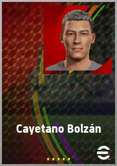 Cayetano Bolzán eFootball 2026 player card, 65 OVR CF