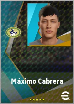Máximo Cabrera eFootball 2026 player card, 65 OVR GK