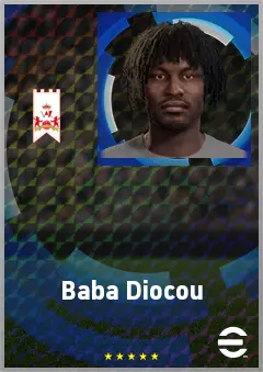 Baba Diocou eFootball 2026 player card, 61 OVR LWF