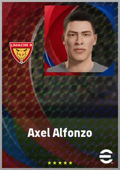 Axel Alfonzo eFootball 2026 player card, 66 OVR CB
