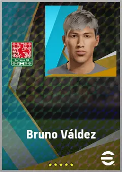 Bruno Váldez eFootball 2026 player card, 63 OVR LWF