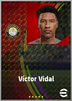 Víctor Vidal eFootball 2026 player card, 61 OVR CB