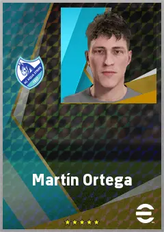 Martín Ortega eFootball 2026 player card, 64 OVR LWF
