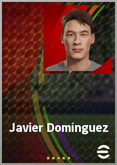 Javier Domínguez eFootball 2026 player card, 71 OVR CMF