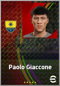 Paolo Giaccone eFootball 2026 player card, 63 OVR CMF