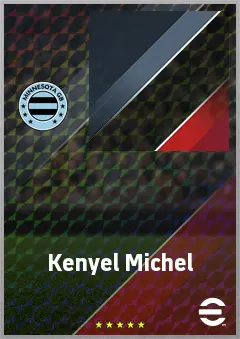 Kenyel Michel eFootball 2026 player card, 67 OVR LWF