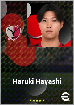 Hayashi Haruki eFootball 2026 player card, 61 OVR LMF