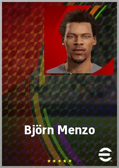 Björn Menzo eFootball 2026 player card, 62 OVR RWF