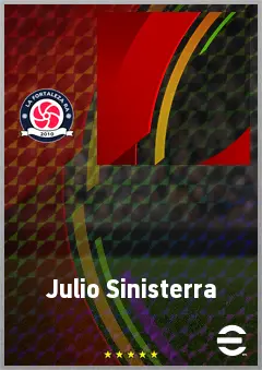 Julio Sinisterra eFootball 2026 player card, 64 OVR RWF