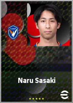 Sasaki Naru eFootball 2026 player card, 60 OVR RMF
