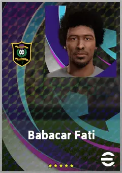 Babacar Fati eFootball 2026 player card, 69 OVR LB