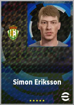 Simon Eriksson eFootball 2026 player card, 67 OVR GK