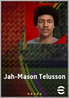 Jah-Mason Telusson eFootball 2026 player card, 60 OVR LWF