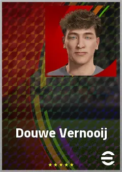 Douwe Vernooij eFootball 2026 player card, 61 OVR CB