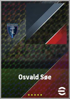 Osvald Søe eFootball 2026 player card, 67 OVR CB