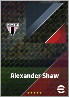 Alexander Shaw eFootball 2026 player card, 64 OVR CMF