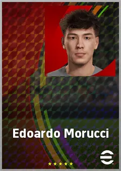 Edoardo Morucci eFootball 2026 player card, 65 OVR CF