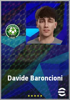 Davide Baroncioni eFootball 2026 player card, 63 OVR LB