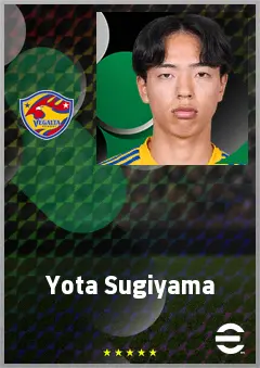 Sugiyama Yota eFootball 2026 player card, 62 OVR RMF