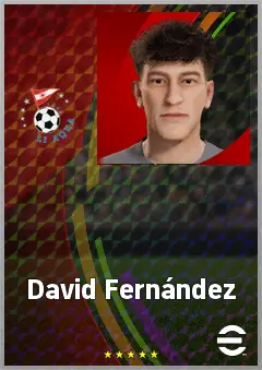 David Fernández eFootball 2026 player card, 65 OVR CF