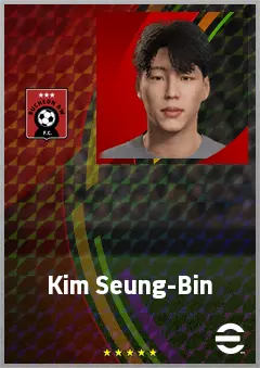 Kim Seung-Bin eFootball 2026 player card, 62 OVR AMF