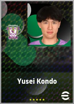 Kondo Yusei eFootball 2026 player card, 57 OVR RB