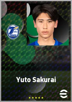 Sakurai Yuto eFootball 2026 player card, 59 OVR CF