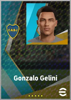 Gonzalo Gelini eFootball 2026 player card, 69 OVR RWF