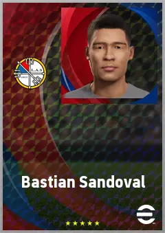 Bastian Sandoval eFootball 2026 player card, 61 OVR CF