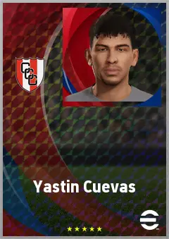 Yastin Cuevas eFootball 2026 player card, 64 OVR CF