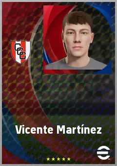 Vicente Martínez eFootball 2026 player card, 62 OVR SS