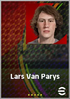 Lars Van Parys eFootball 2026 player card, 62 OVR GK