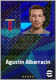 Agustín Albarracín eFootball 2026 player card, 69 OVR AMF