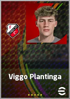 Viggo Plantinga eFootball 2026 player card, 62 OVR LB