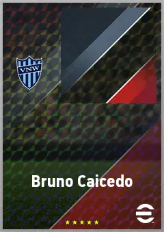 Bruno Caicedo eFootball 2026 player card, 68 OVR LWF