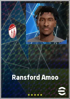 Ransford Amoo eFootball 2026 player card, 59 OVR CF