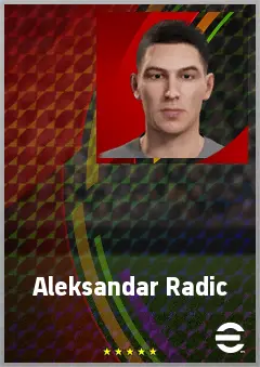 Aleksandar Radic eFootball 2026 player card, 61 OVR CB