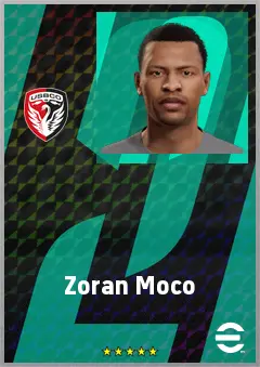Zoran Moco eFootball 2026 player card, 67 OVR RB
