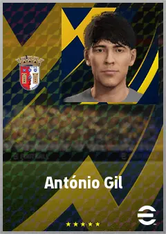 António Gil eFootball 2026 player card, 63 OVR AMF