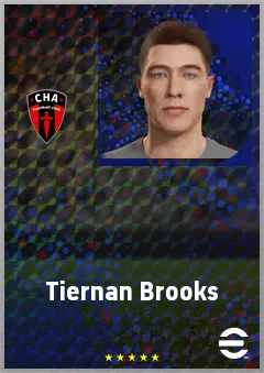 Tiernan Brooks eFootball 2026 player card, 64 OVR GK