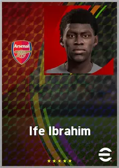 Ife Ibrahim eFootball 2026 player card, 66 OVR DMF