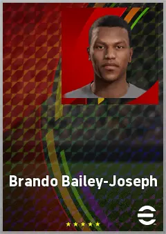 Brando Bailey-Joseph eFootball 2026 player card, 65 OVR LWF