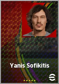 Yanis Sofikitis eFootball 2026 player card, 62 OVR CB