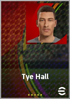 Tye Hall eFootball 2026 player card, 62 OVR DMF