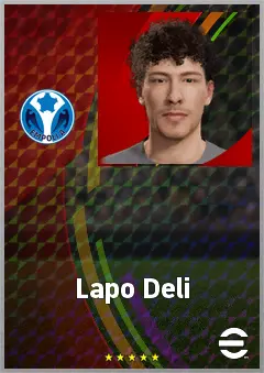 Lapo Deli eFootball 2026 player card, 60 OVR DMF