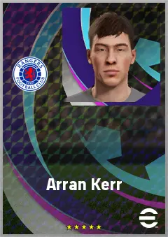 Arran Kerr eFootball 2026 player card, 63 OVR RB