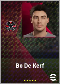 Bo De Kerf eFootball 2026 player card, 65 OVR CB