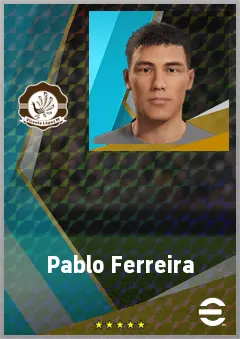 Pablo Ferreira eFootball 2026 player card, 62 OVR DMF